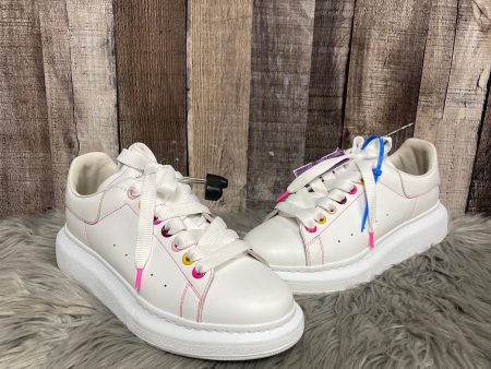 White Shoes Luxury Designer Alexander Mcqueen, Size 9 For Discount