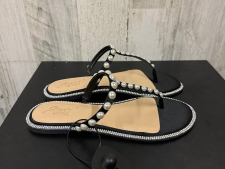 Black Sandals Flats Badgley Mischka, Size 7 For Cheap