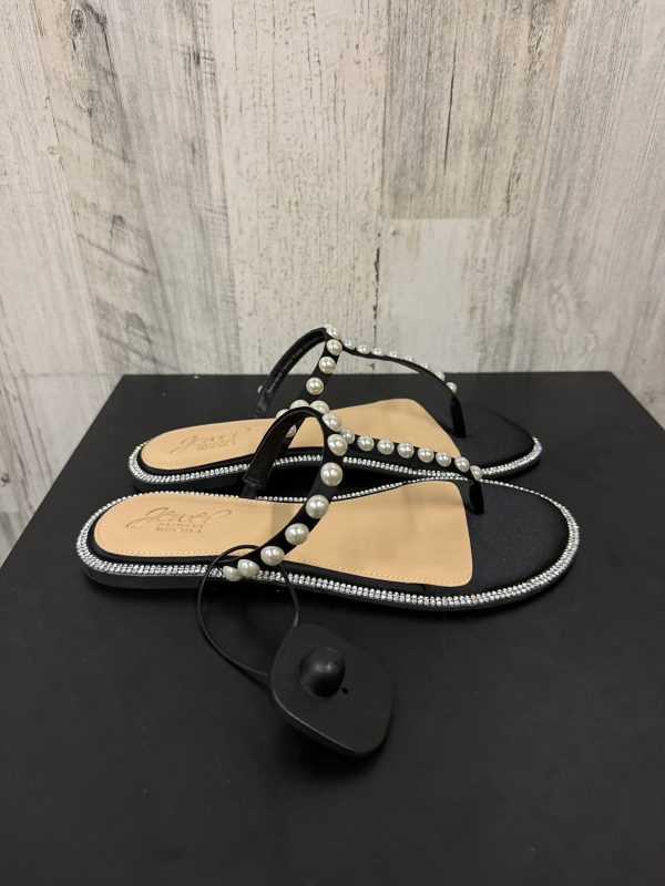 Black Sandals Flats Badgley Mischka, Size 7 For Cheap