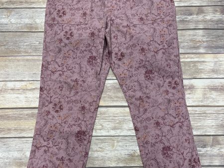 Floral Print Jeans Straight Knox Rose, Size Xl For Cheap