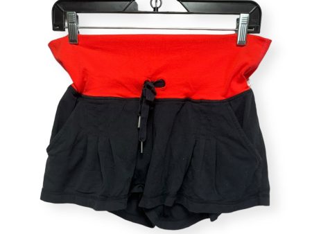 Black & Red Athletic Shorts Lululemon, Size 8 Sale