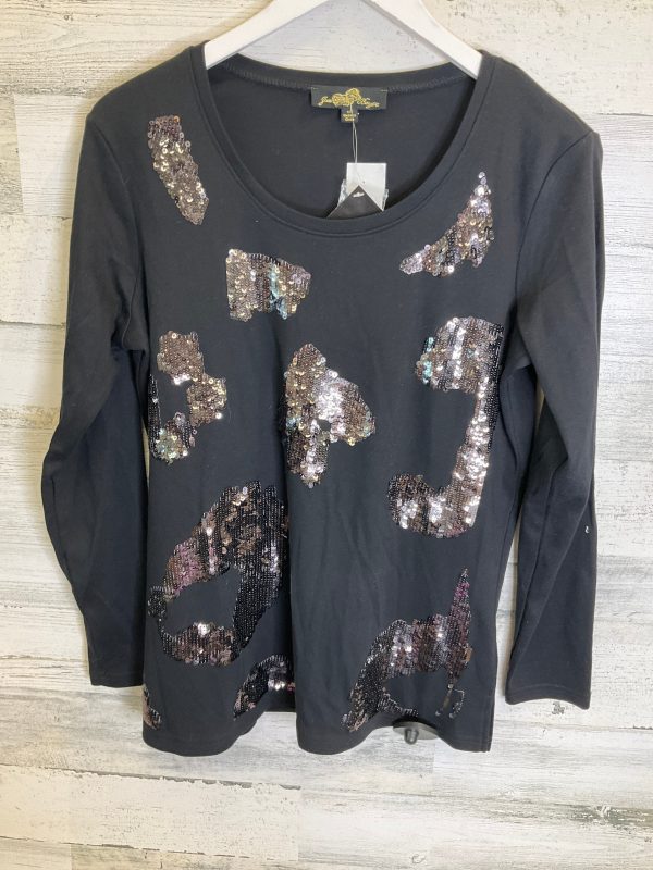 Black Top Long Sleeve Clothes Mentor, Size M Online Sale