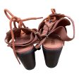 Orange Sandals Heels Block Sorel, Size 9 Fashion