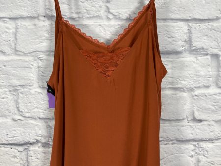 Orange Blouse Sleeveless Daily Practice By Anthropologie, Size Xl Supply