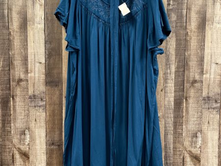 Blue Dress Casual Midi Torrid, Size 3 Fashion