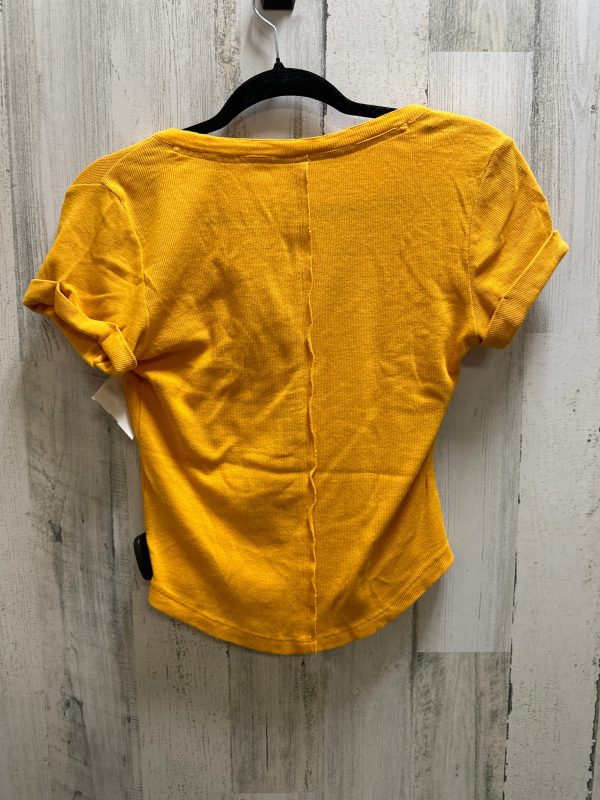 Yellow Top Short Sleeve Pilcro, Size S Cheap