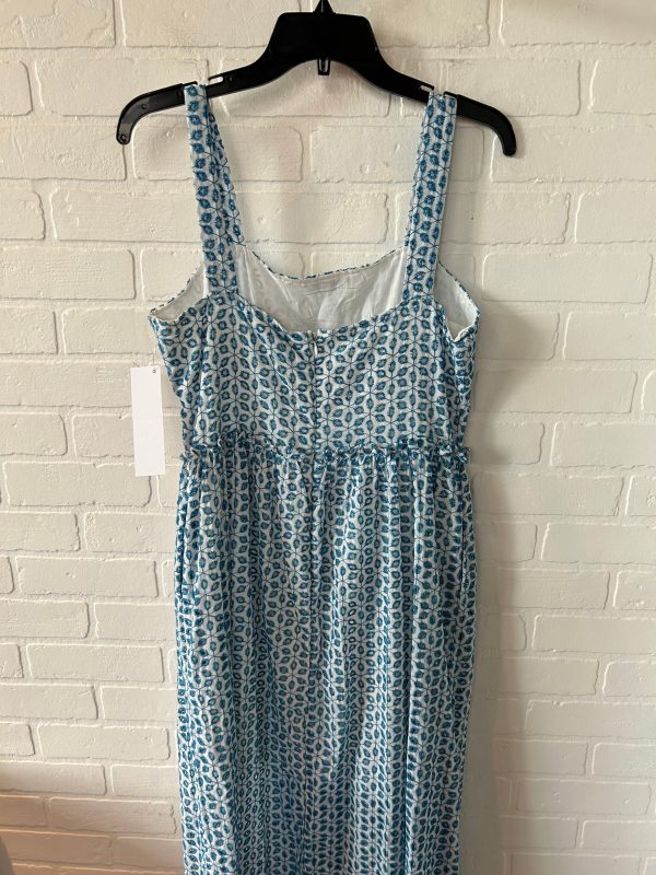 Blue & White Dress Casual Maxi Blue Rain, Size L Hot on Sale