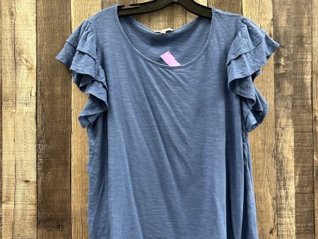 Blue Top Short Sleeve White Birch, Size L Online Sale