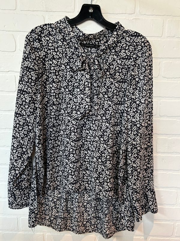 Black & White Top Long Sleeve Zara Basic, Size S on Sale