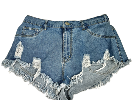 Blue Denim Shorts By Shein, Size: 1x For Sale