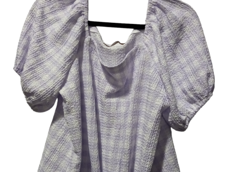 Purple Blouse Short Sleeve Loft, Size L Online