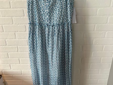 Blue & White Dress Casual Maxi Blue Rain, Size L Hot on Sale