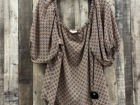 Black & Brown Top Short Sleeve Cme, Size L Sale