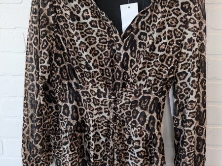 Animal Print Top Long Sleeve Clothes Mentor, Size M Fashion