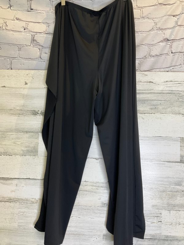 Black Pants Wide Leg Lands End, Size 18 Online now