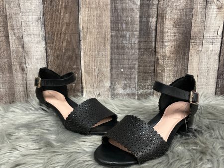 Black Sandals Heels Block Taryn Rose, Size 7 For Cheap