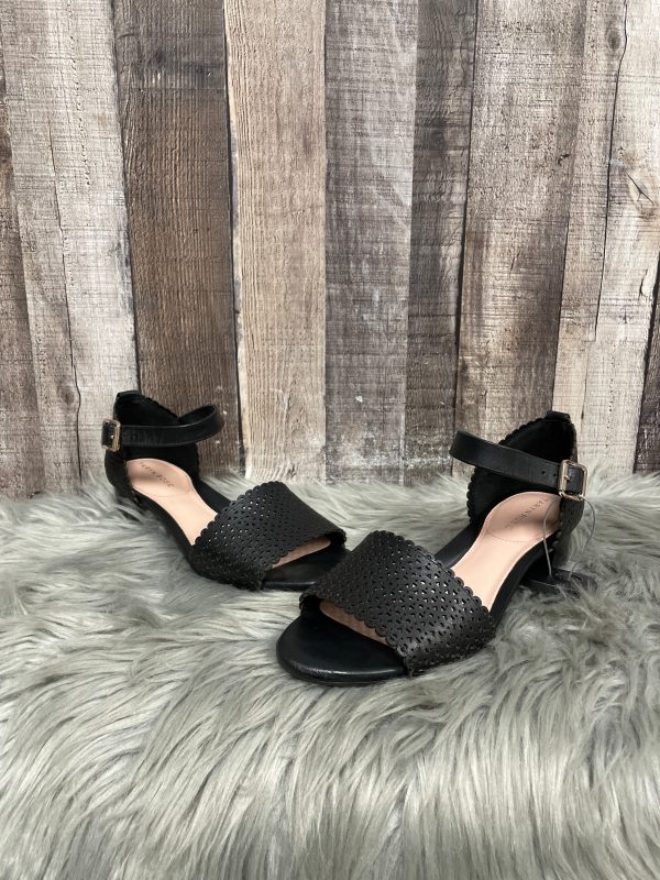 Black Sandals Heels Block Taryn Rose, Size 7 For Cheap