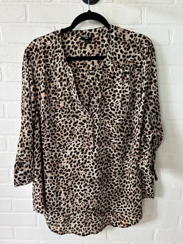 Animal Print Top 3 4 Sleeve Torrid, Size 2x Online