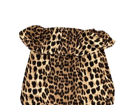 Animal Print Top Sleeveless Olivaceous, Size M Cheap