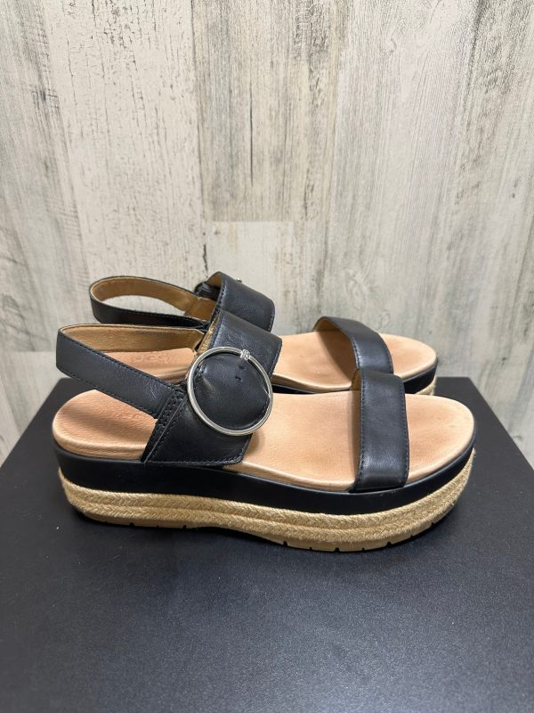 Black Sandals Heels Block Ugg, Size 9 Supply