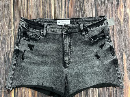 Black Denim Shorts Flying Monkey, Size 14 Sale