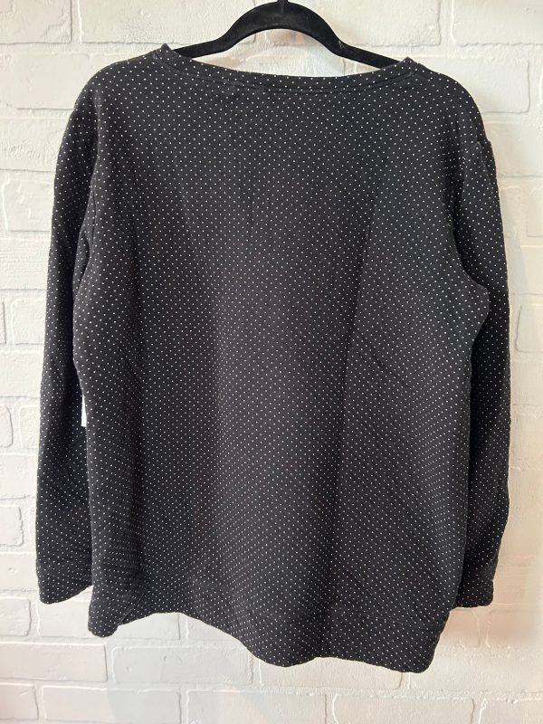 Black & White Sweatshirt Crewneck Lands End, Size L Sale