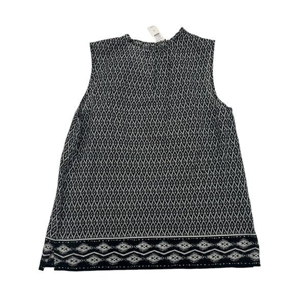 BLACK & WHITE TOP SLEEVELESS by TALBOTS Size:M Online Hot Sale