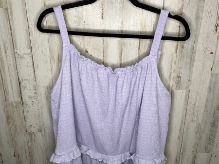 Purple Top Sleeveless White Birch, Size 1x on Sale