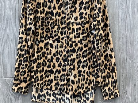 Animal Print Blouse Long Sleeve Joseph Ribkoff, Size M Online Hot Sale