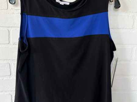 Black & Blue Top Sleeveless Calvin Klein, Size L Online