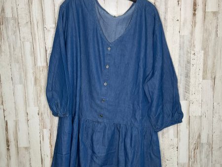 Blue Denim Dress Casual Midi True Craft, Size 3x Online Hot Sale