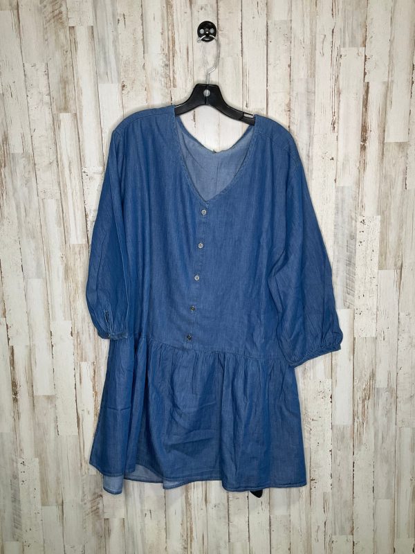 Blue Denim Dress Casual Midi True Craft, Size 3x Online Hot Sale