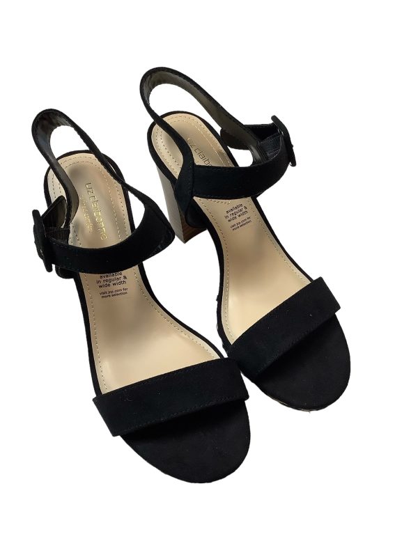 Black Sandals Heels Block Liz Claiborne, Size 6 Discount