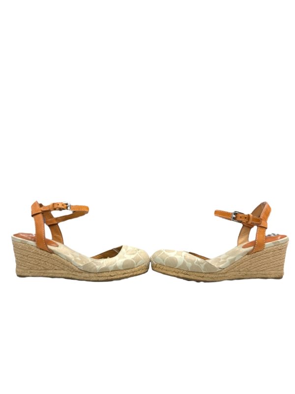 Beige Shoes Heels Wedge Coach, Size 8.5 Hot on Sale