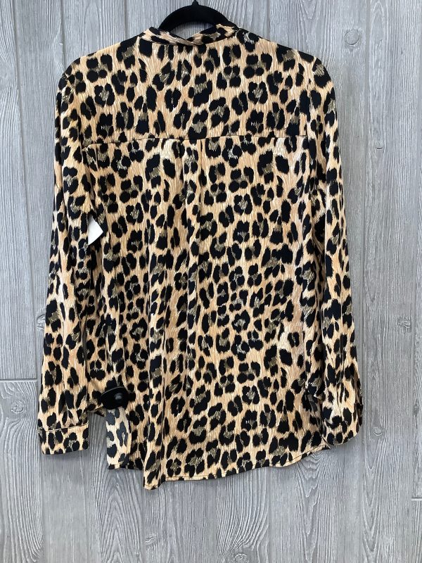 Animal Print Blouse Long Sleeve Joseph Ribkoff, Size M Online Hot Sale