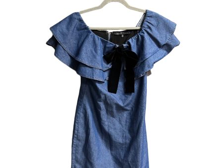 Blue Denim Dress Casual Short English Factory, Size S Online now