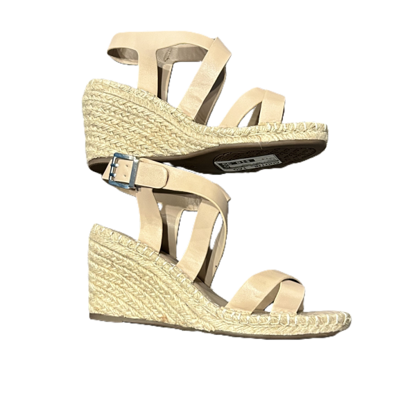 Beige Sandals Heels Wedge By Charles By Charles David, Size: 7.5 on Sale