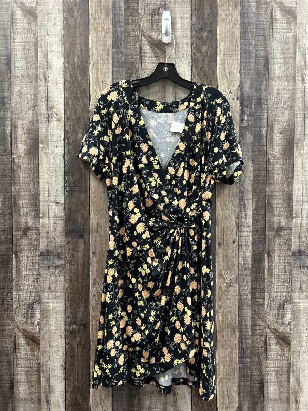 Black Dress Casual Midi Lands End, Size L Supply