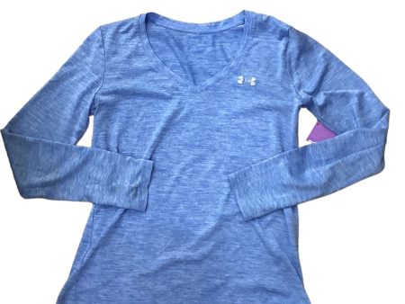 Blue Athletic Top Long Sleeve Crewneck Under Armour, Size S Online Sale