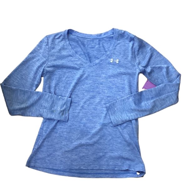 Blue Athletic Top Long Sleeve Crewneck Under Armour, Size S Online Sale