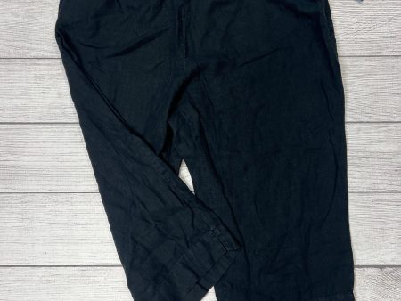 Black Pants Linen J Jill, Size 4x Sale