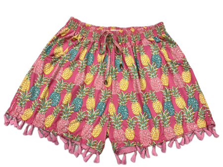 Pink & Yellow Shorts By Simply Southern, Size: L on Sale