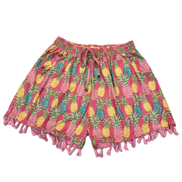 Pink & Yellow Shorts By Simply Southern, Size: L on Sale