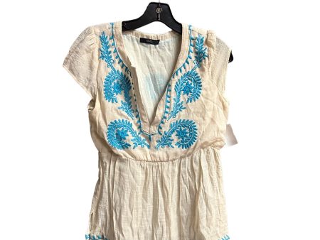 Blue & Cream Top Short Sleeve Thml, Size Xs For Cheap