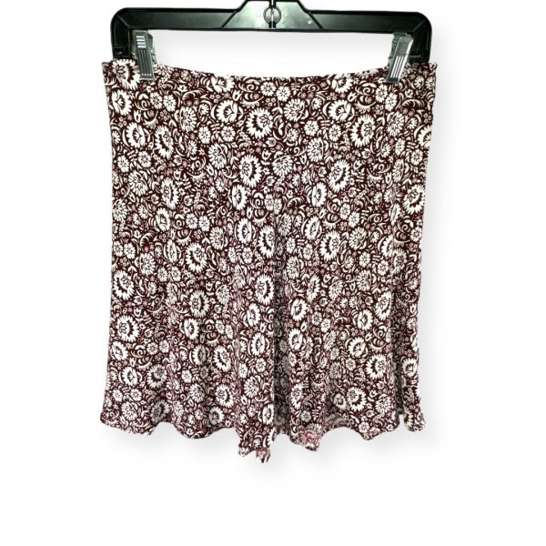 Bias Crepe Mini Skirt in Dark Burgundy Bloom Cascade Floral Boden, Size 8 Online