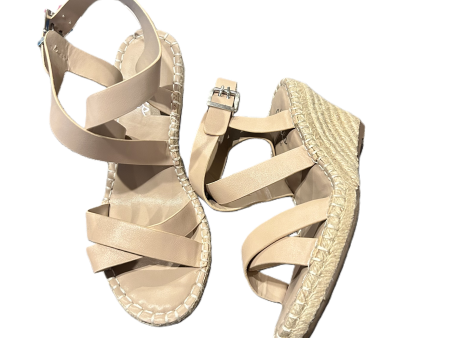 Beige Sandals Heels Wedge By Charles By Charles David, Size: 7.5 on Sale