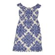 Blue & White Dress Casual Midi White House Black Market, Size 0 Discount