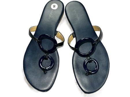 Navy Sandals Flip Flops By Michael By Michael Kors, Size: 6 For Discount