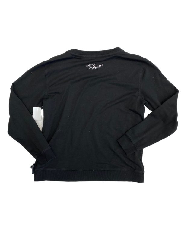 Black Top Long Sleeve Karl Lagerfeld, Size M on Sale