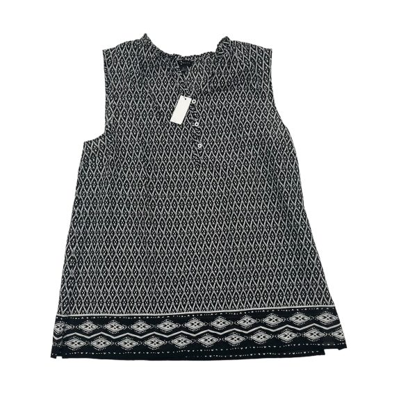 BLACK & WHITE TOP SLEEVELESS by TALBOTS Size:M Online Hot Sale